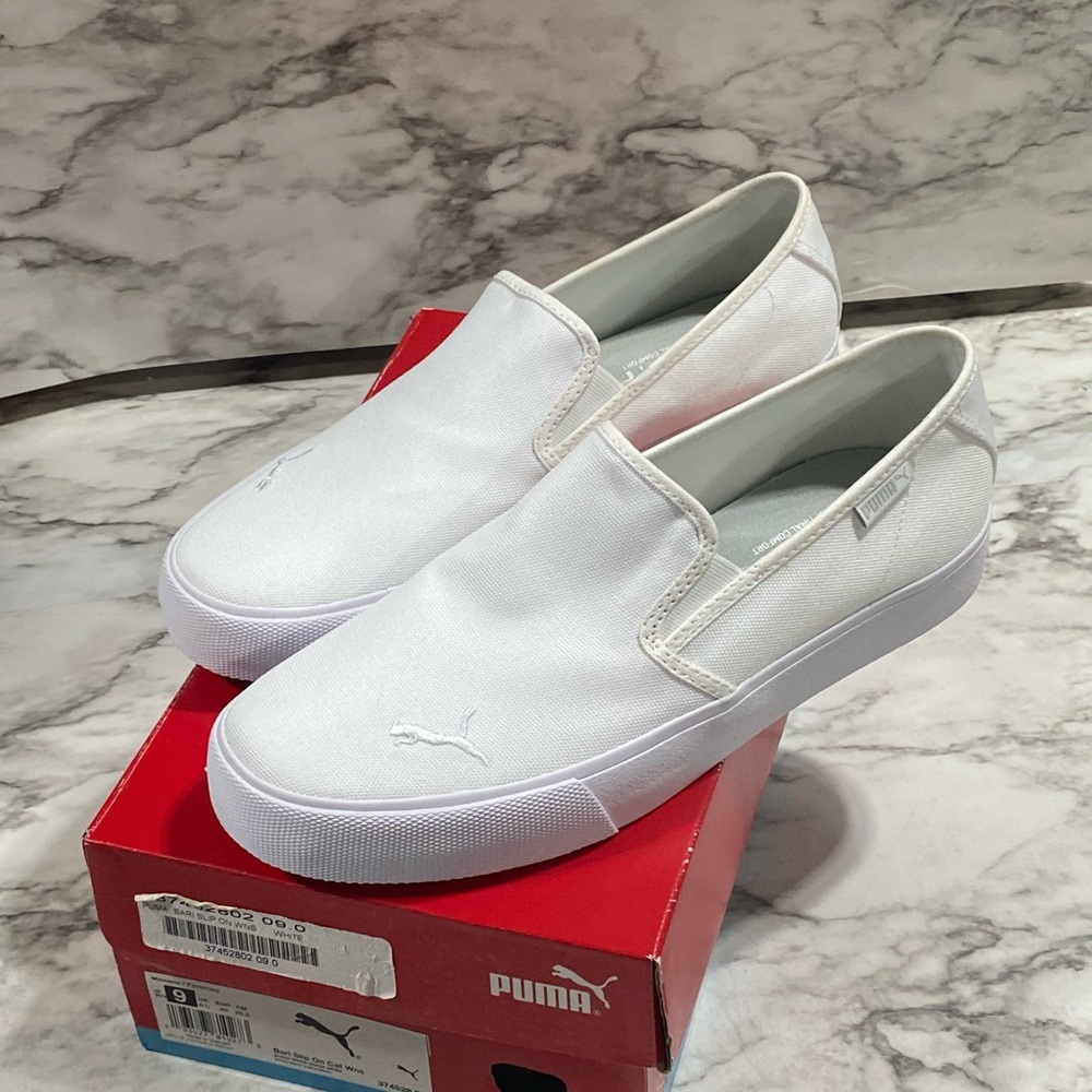 Puma Bari White Slip-On Shoes